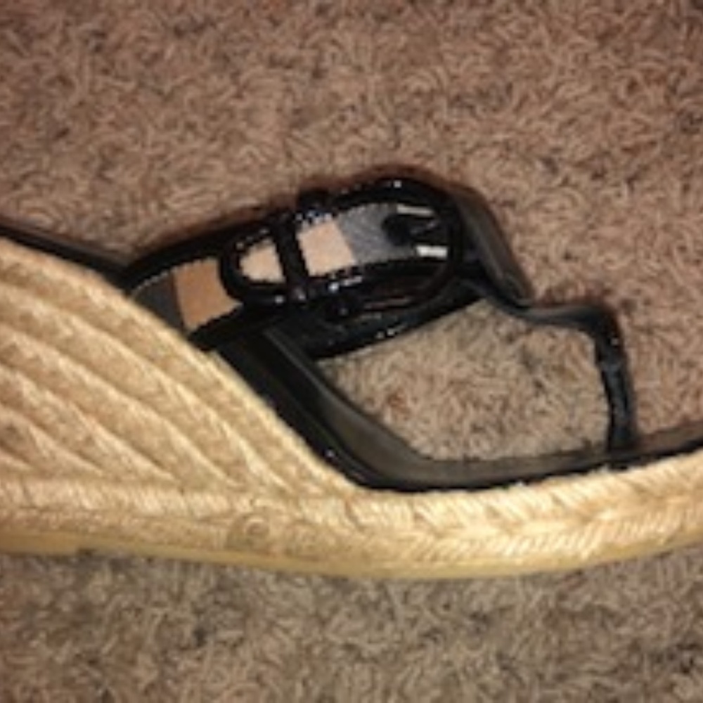 BURBERRY Wedge Sandals--SIZE 38--$175 - Picture 3 of 4